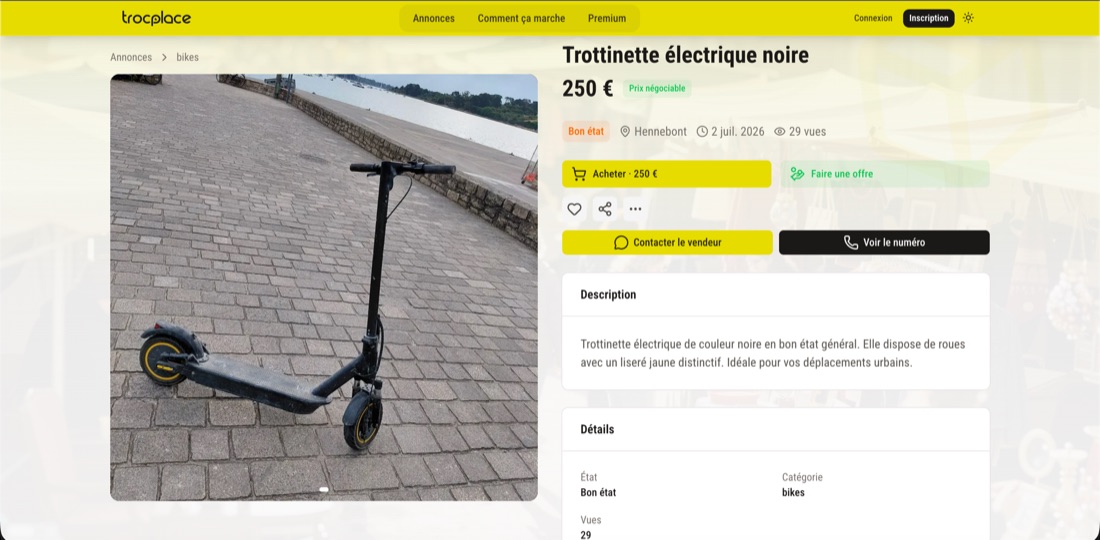 Aperçu du site Trocplace